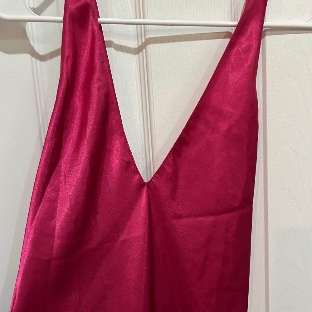Frederick's of Hollywood Vibrant Pink long slip dress medium - Picture 2 of 5